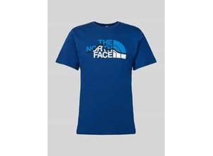 0197642757116 - Herren Kurzarm-T-Shirt Mountain Line Tee NF0A87NTD1R1 Blau