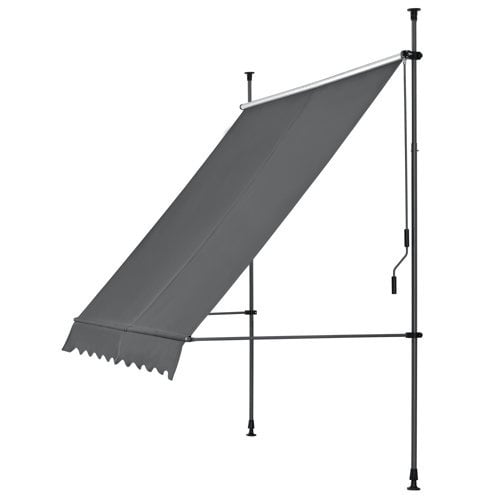 0197697348383 - Baleshwer Sunshade Terrassenmarkise - 298cm H X 198cm B X 120cm T - Grau