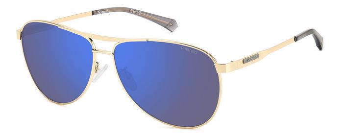 0197737026509 - Herren PLD 2160 G S X J5G 5X Gläser SONNENBRILLEN Metall Gold Blau Pilot Polarisiert Gespiegelt