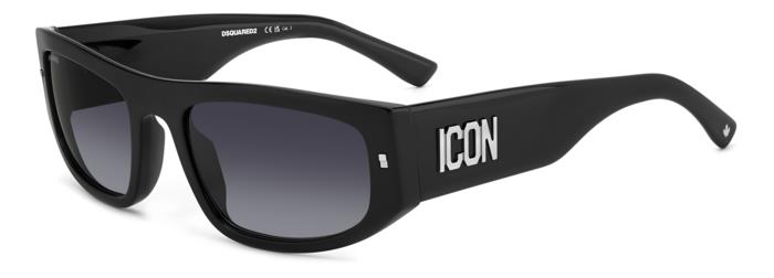 0197737026837 - Herren ICON 0016 S 807 9O Gläser SONNENBRILLEN Acetat Schwarz Grau Quadratisch