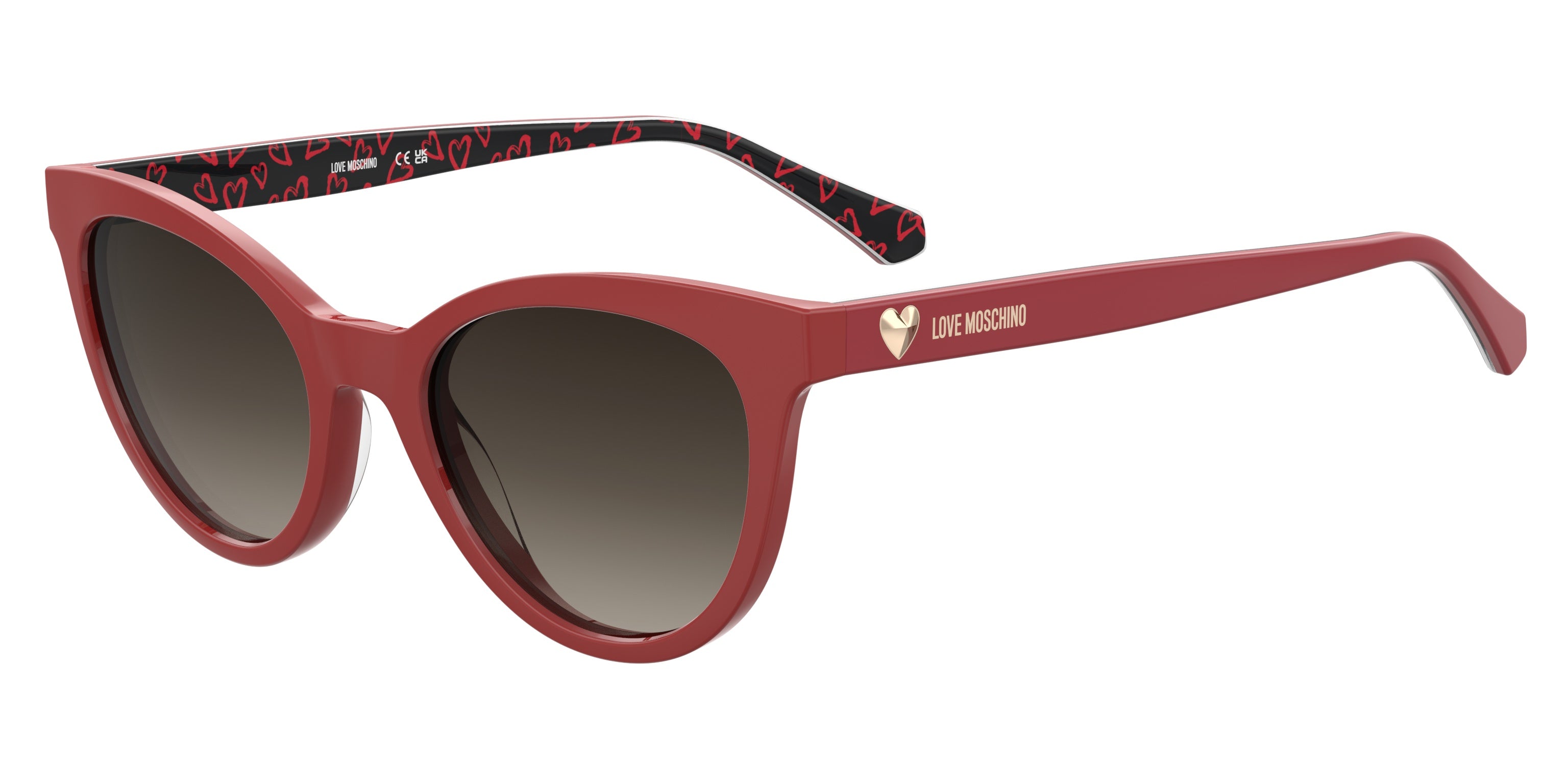 0197737038069 - Damen MOL079 S 0HZ HA Gläser SONNENBRILLEN Acetat Rosa Braun Cat Eye Normal Schattiert