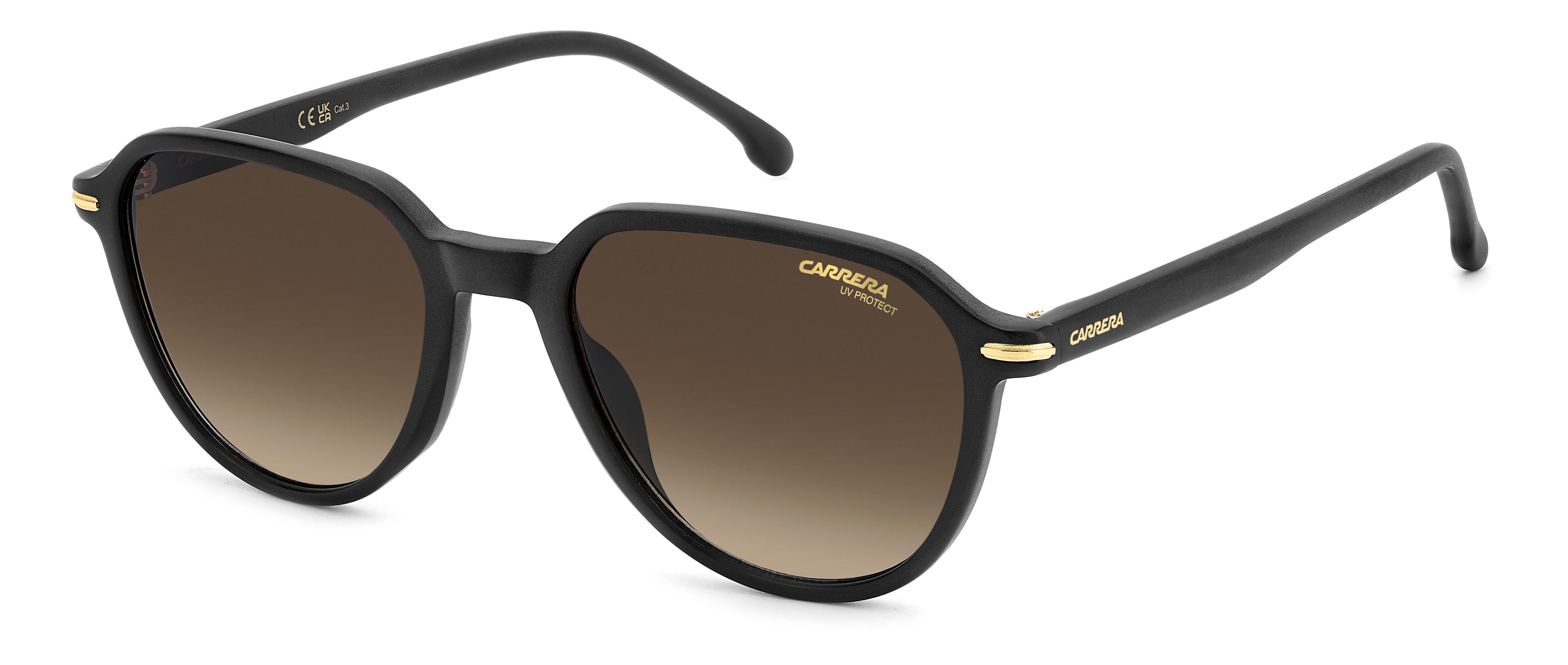 0197737062415 - Herren CARRERA 342 S 003 86 Gläser SONNENBRILLEN Acetat Schwarz Schwarz Pantos Normal Schattiert