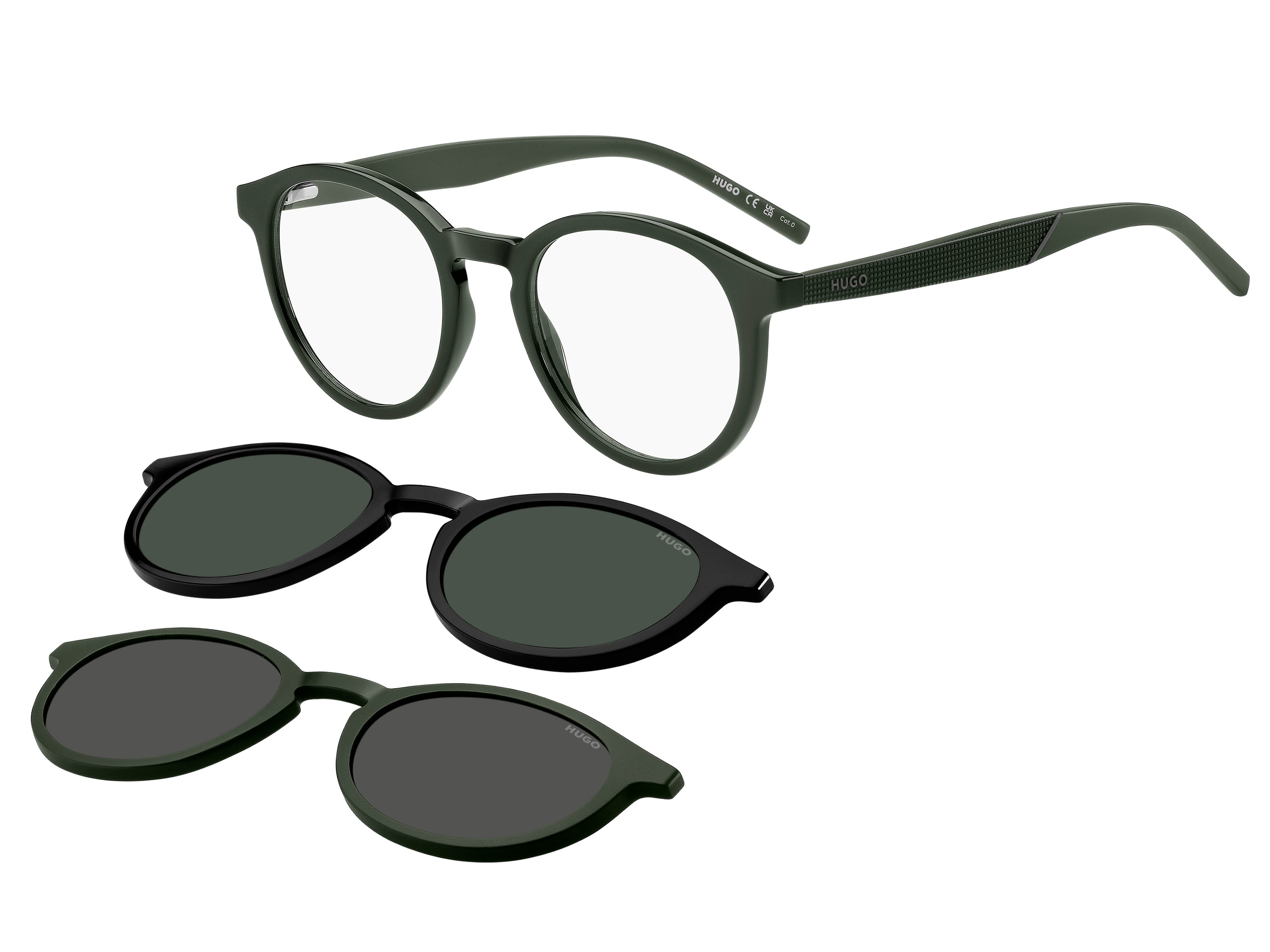 0197737068011 - Herren HG 1330 CS2 BHP 99 Gläser SONNENBRILLEN Acetat Grün Transparent Pantos Normal