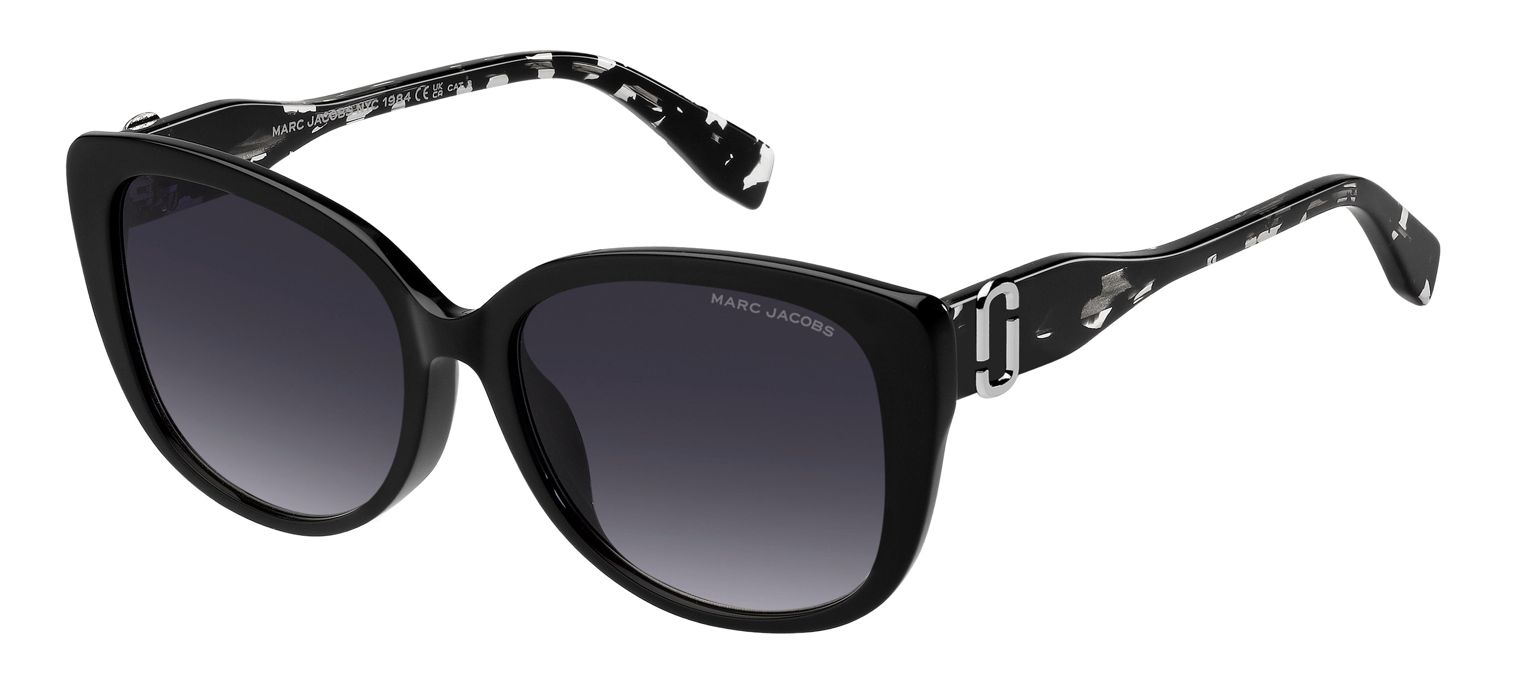 0197737068929 - Damen MARC 791 F S WR7 9O Gläser SONNENBRILLEN Acetat Schwarz Grau Cat Eye Normal Schattiert