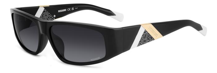 0197737073534 - Damen MIS 0194 S 807 9o Gläser SONNENBRILLEN Acetat Schwarz Grau Quadratisch Normal Schattiert