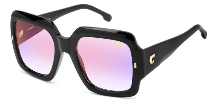 0197737077884 - Damen CARRERA 3004 S 807 TE Gläser SONNENBRILLEN Acetat Schwarz Violett Quadratisch Normal Sfumato