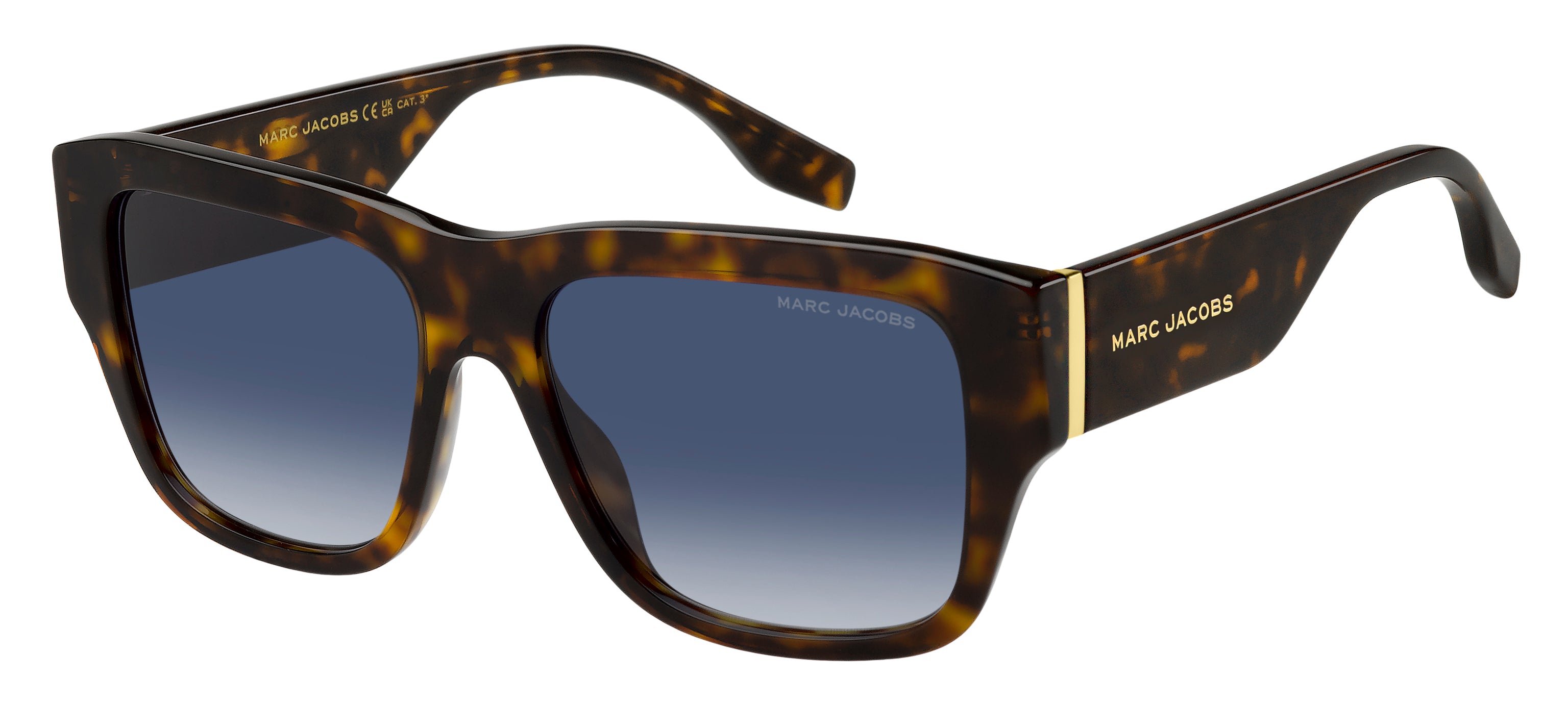 0197737115593 - Herren MARC 842 S 086 08 Gläser SONNENBRILLEN Acetat Havanna Blau Quadratisch Normal Schattiert