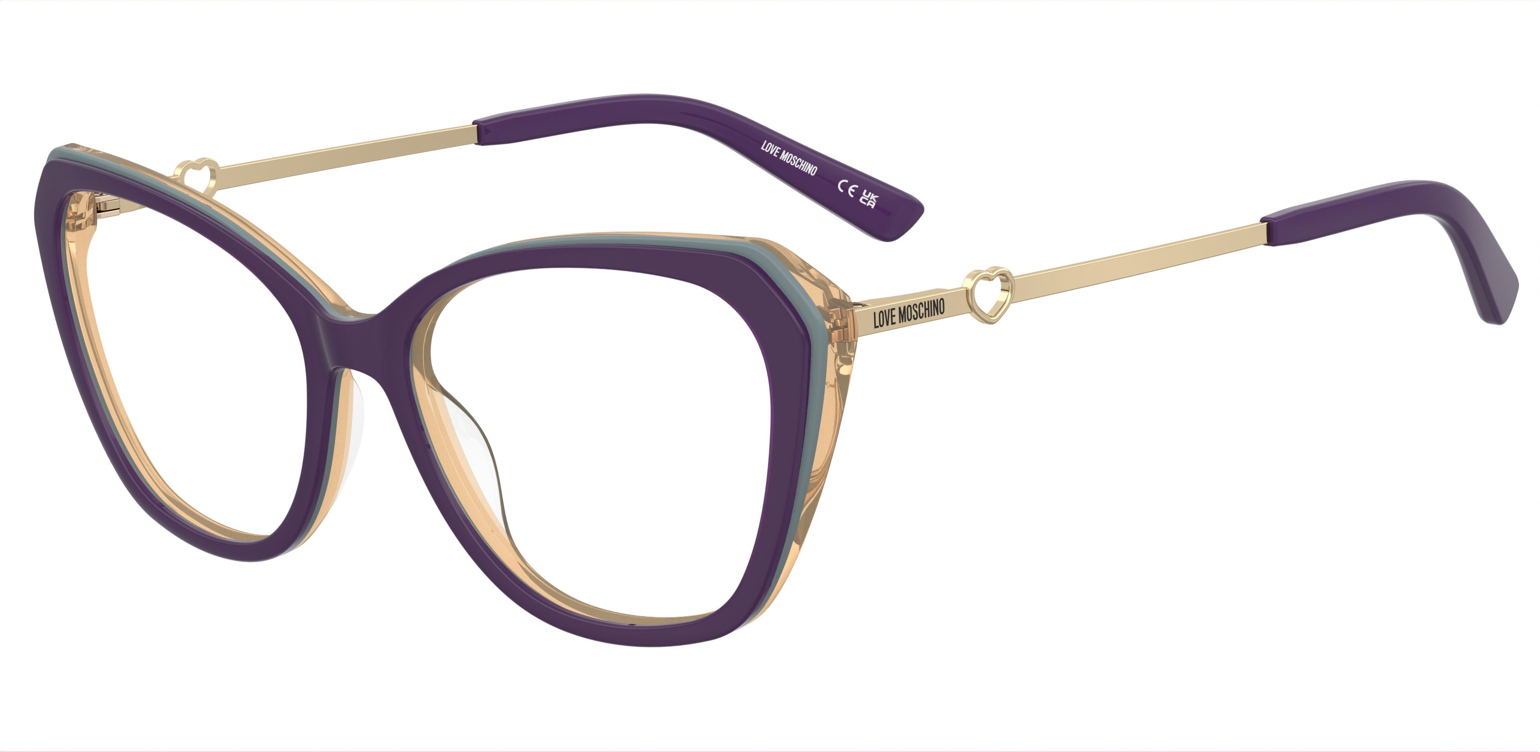 0197737122676 - Damen MOL653 6WY Rahmen von BRILLEN Acetat Violett  Quadratisch Normal