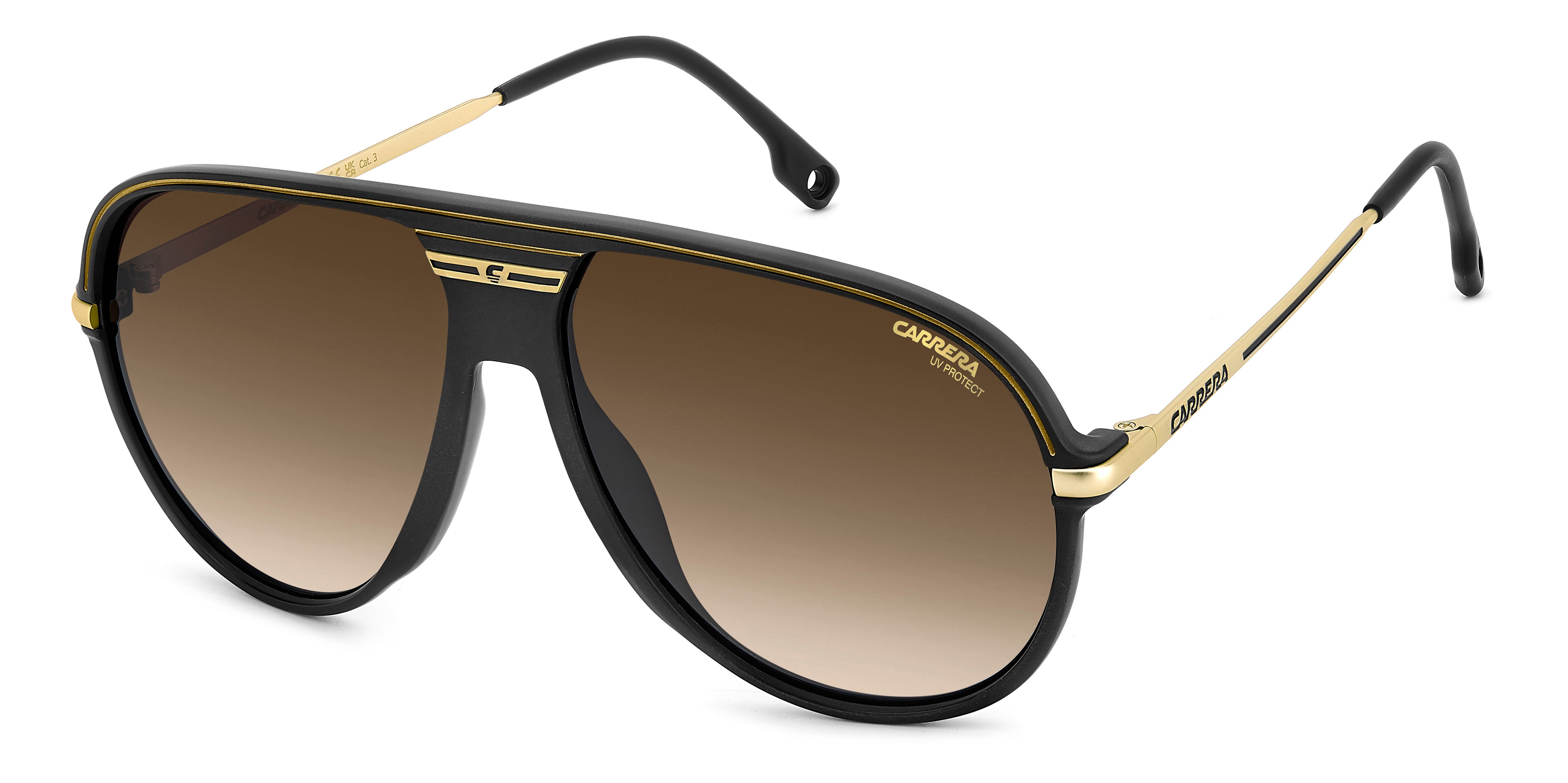 0197737124540 - Herren C SPORT 06 S I46 86 Sonnenbrillen Polyamid Schwarz Braun Pilot Normal Schattiert