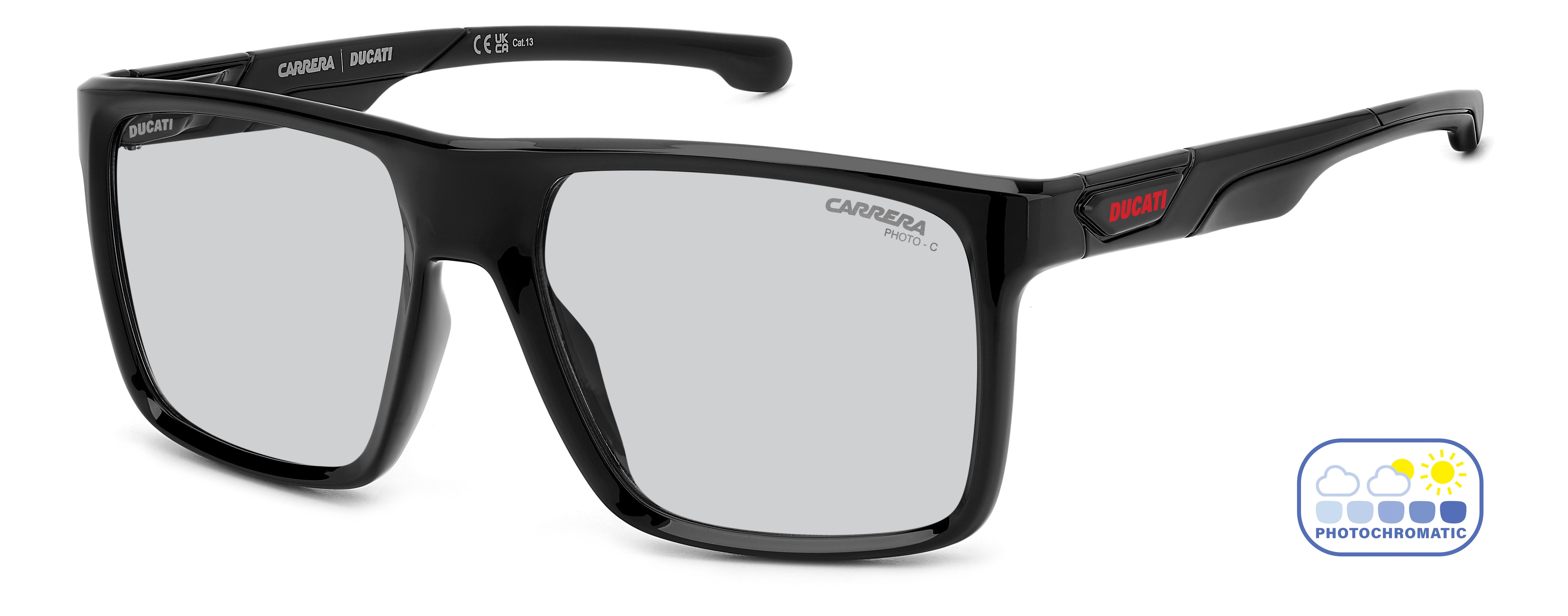 0197737127206 - Herren CARDUC 049 S 807 KI Sonnenbrillen Polyamid Schwarz Grau Quadratisch Normal Photochromatisch