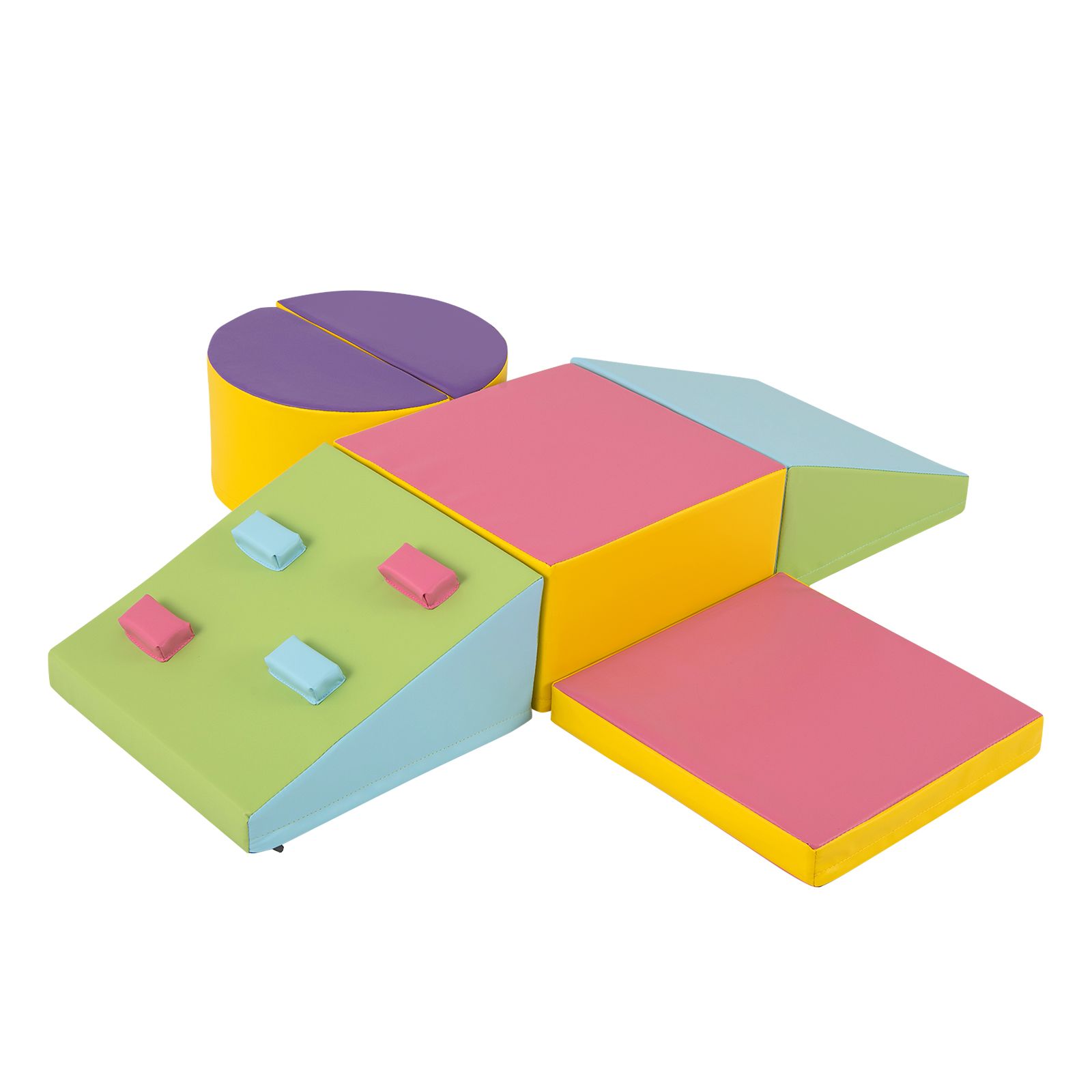 0197867537944 - Coast Schaumstoff-Kletterblock-Set für Kleinkinder - Weiches EPE-Schaumstoff-Spielset mit PU-Leder-Polsterung - mehrfarbig - 40 x 40 x 20 cm 6-teilig