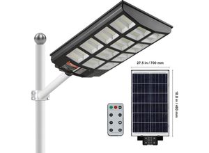 0197988021711 - VEVOR 1200 W Solar-Straßenleuchte 1900 lm LED-Solar-Flutlichter für den Außenbereich mit RF-Fernbedienung IP66 wasserdichte solarbetriebene