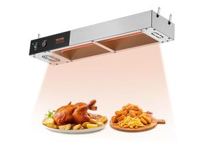 0197988024033 - Mophorn - vevor Pommes-Frites-Speisenwärmer 750 w kommerzielle Streifen-Lebensmittelheizlampe elektrische Edelstahl-Wärmelicht-Abgabestation