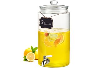 0197988390565 - Vevor - 75 l Getränkespender für Partys Saftspender aus Glas mit Edelstahlzapfhahn Eistee-Limonadensaft-Wasserspender für Restaurants Hotels