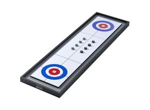 0197988407218 - Vevor - Shuffleboard und Curling 2-in-1-Brettspiele 45 Zoll tragbares Tischset zweiseitiges Tisch-Shuffleboard mit 8 rollenden Pucks Shuffleboard