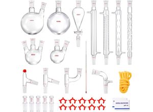 0197988630777 - VEVOR Labor-Destillationsset 33-Boro-Laborglas-Destillationsset mit 24- und 40-Verbindungen 1000-ml-Destillationsgeräte-Set für Ätherische Öle