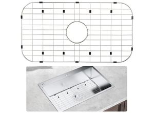 0197988742852 - Mophorn - vevor Spülbeckenschutz Küchenspüle 660 x 356 x 254 mm Edelstahl Abtropfgitter Spülbeckenmatte Spülbeckengitter Schutz der Abflussleistung