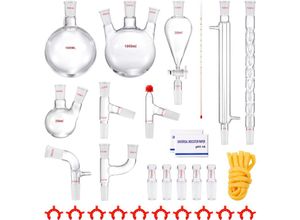 0197988818052 - Vevor - Labor-Destillationsset 33-Boro-Laborglas-Destillationsset mit 24- und 40-Verbindungen 1000-ml-Destillationsgeräte-Set für Ätherische Öle