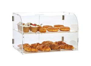 0197988940463 - 3-stöckige Gebäck-Vitrine Kommerzielle Bäckerei-Vitrine 558 x 356 x 356 mm Acryl-Vitrine mit mit stabilen Doppelscharnieren Bäckerei Konditorei