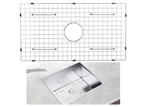 0197988958918 - Mophorn - vevor 1 Stk Spülbeckenschutzgitter 725 x 395 x 254 mm Spülbeckenroste mit zentrierten Löchern Edelstahl Abfluss-Spülbeckenrost Große