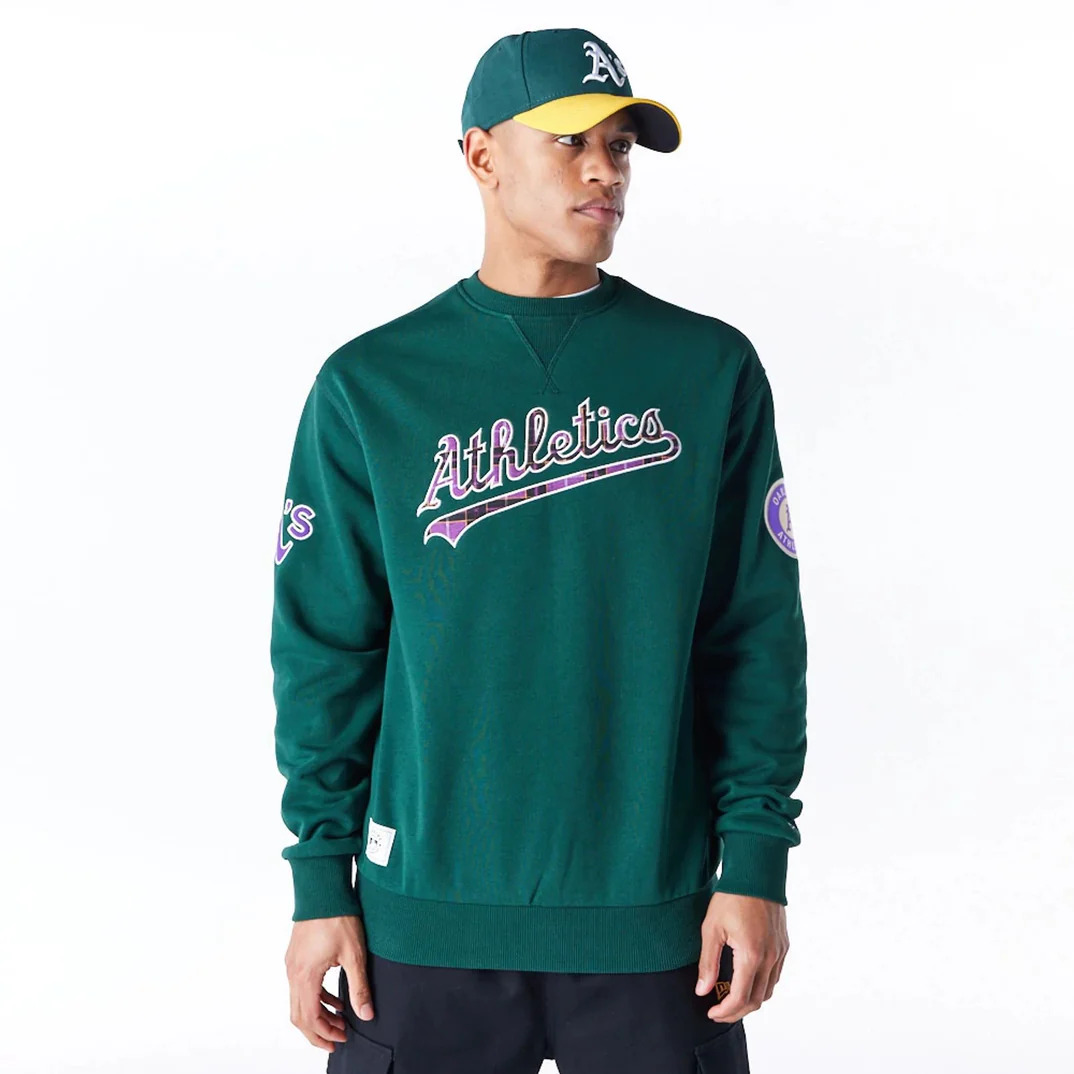 0198061273645 - Pullover Oakland Athletics MLB Tartan Infill