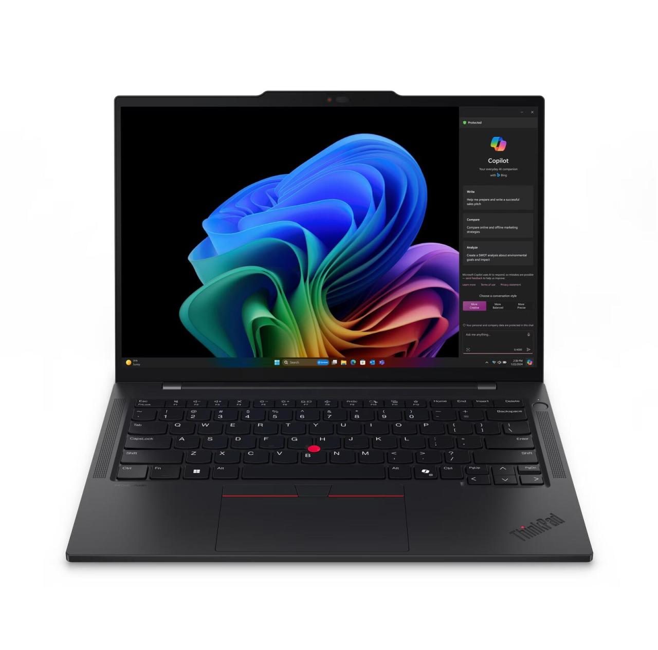 0198154307592 - ThinkPad T14s Gen 6 21N1 - 180Â°-Scharnierdesign - Snapdragon X Elite X1E-78-100   34 GHz - Win 11 Pro (auf ARM) - Qualcomm Adreno - 32 GB RAM