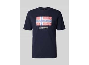 0198265658217 - T-Shirt mit Label-Print Modell DRAPEAU