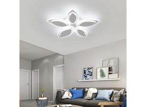 0260986937398 - Aiskdan - Kreative led Deckenleuchte 95W 8550LM - Design mit 5 Blütenblättern aus Acryl Moderne Deckenlampe für Wohnzimmer Schlafzimmer Esszimmer