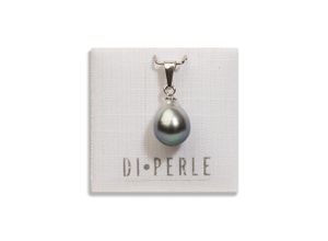 0305394691149 - Perlen-Anhänger DI PERLE Damen Perlenschmuck 925 Silber Tahiti Perlen Anhänger Schmuckanhänger Gr Damen silberfarben (silber) Damen Perlenschmuck