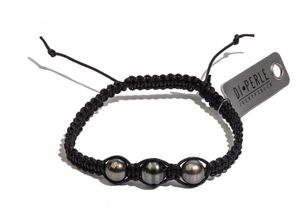 0305394691378 - Perlenarmband DI PERLE Damen Perlenschmuck Tahiti Perlen Armband ( 21 cm ) Armbänder Gr 21 Edelstahl schwarz (00 jan) Damen Perlenarmbänder Perlenschmuck