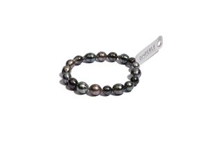 0305394692054 - Perlenarmband DI PERLE Damen Perlenschmuck Tahiti Perlen Armband ( 19 cm ) Armbänder Gr 19 Edelstahl schwarz (00 jan) Damen Perlenarmbänder Perlenschmuck