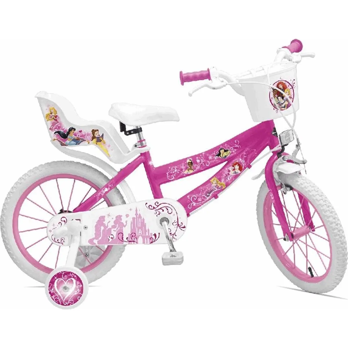 0324472441124 - 14 Zoll Princess Fahrrad für Mädchen - Attraktives und sicheres Design