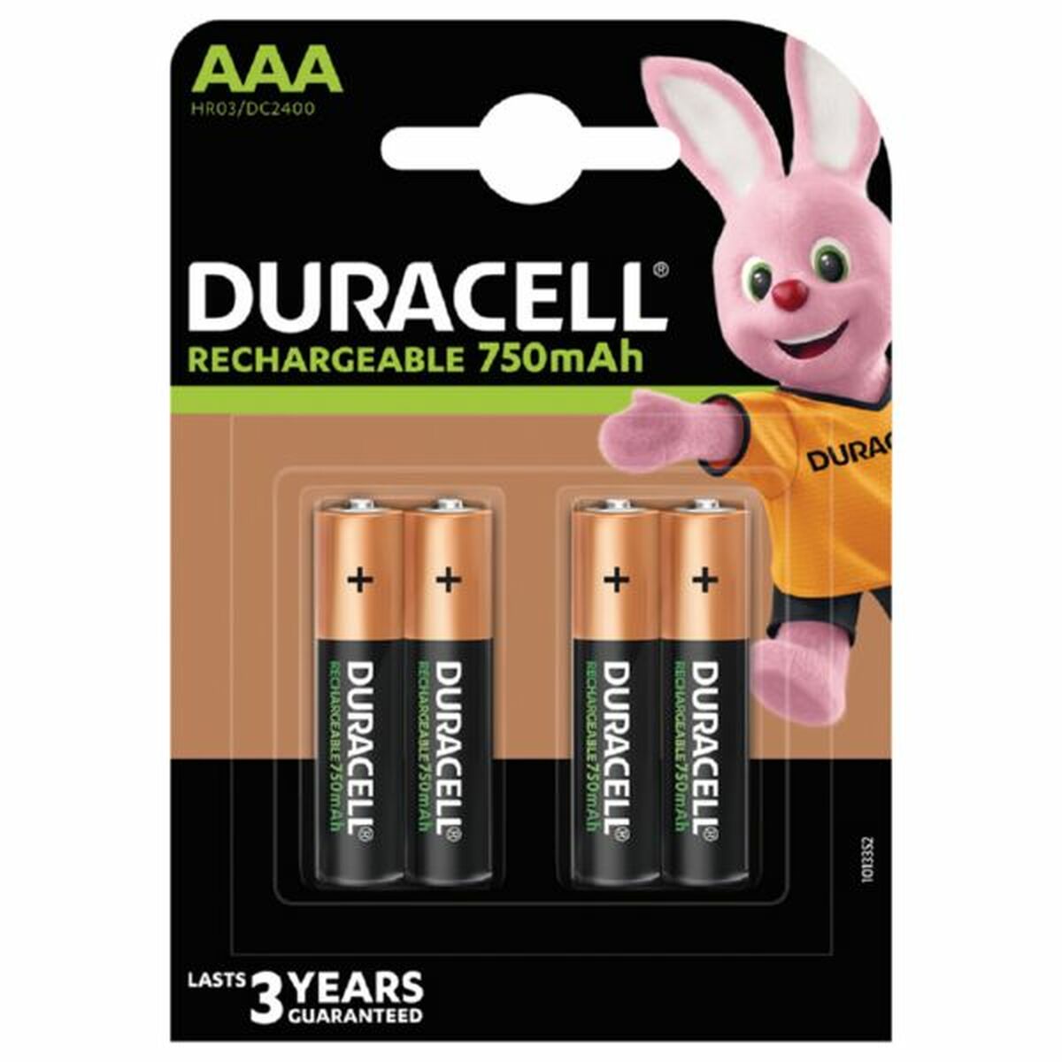 0500039499023 - Wiederaufladbare Batterien DURACELL AAA LR3 4UD 750 mAh (10 Stück)