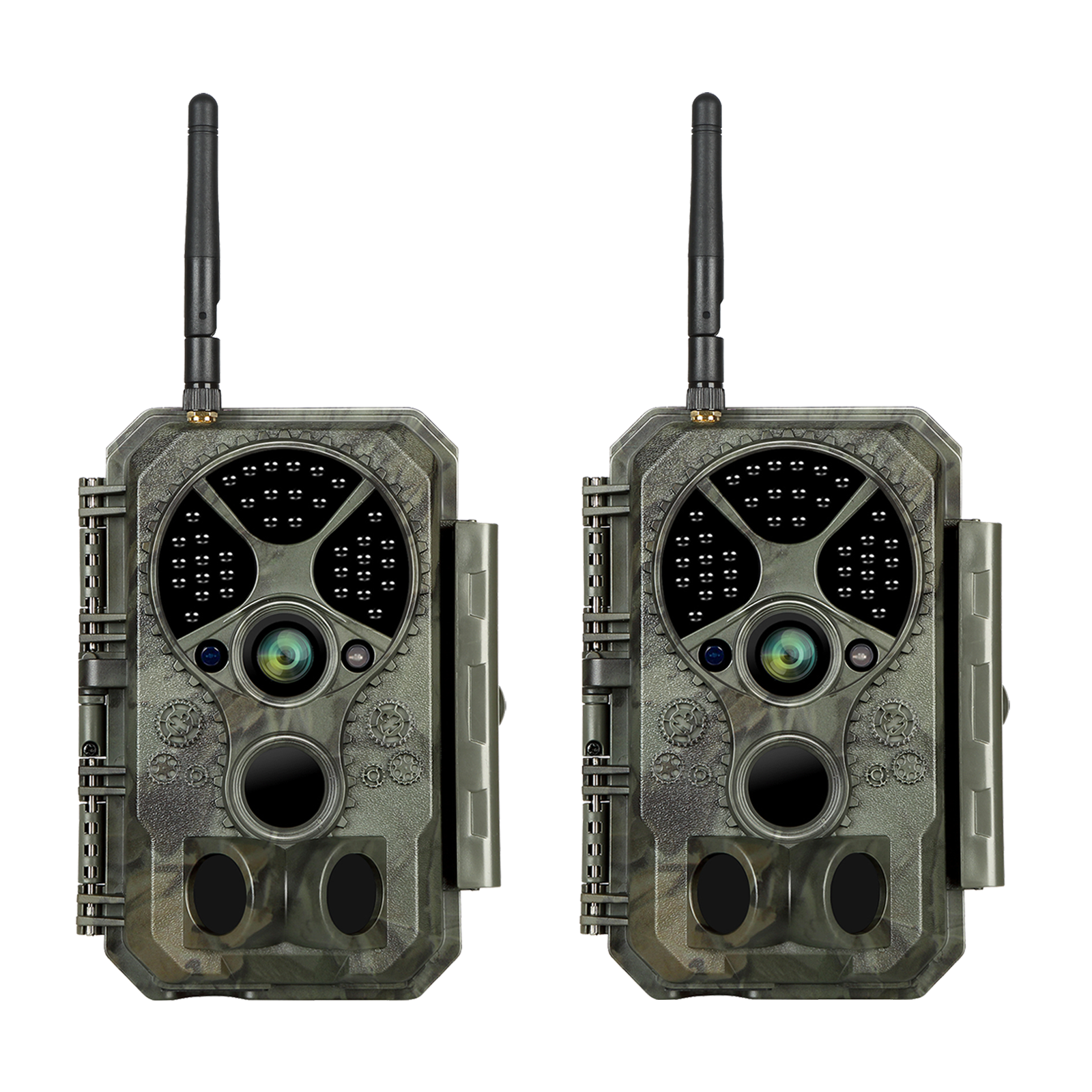 0601673916195 - 2-tlg Wildkamera Wlan Fotofalle Jagdkamera Wildtierkamera 32MP 1296P 01s Schnelle Trigger Geschwindigkeit Nachtsicht Bewegungsmelder 120°PIR IP66 Wasserdichter | A350W Grün