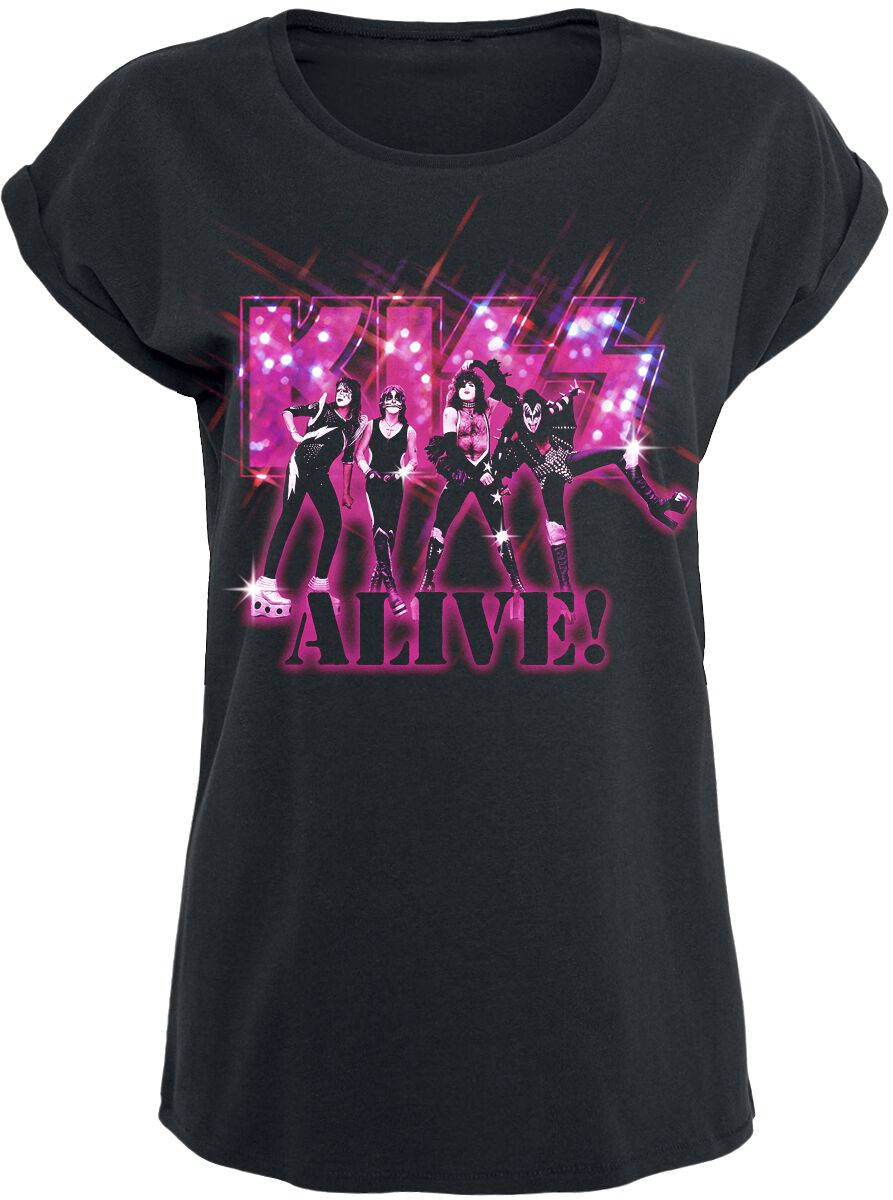 0602435617299 - Alive Pink Glitter T-Shirt schwarz in S