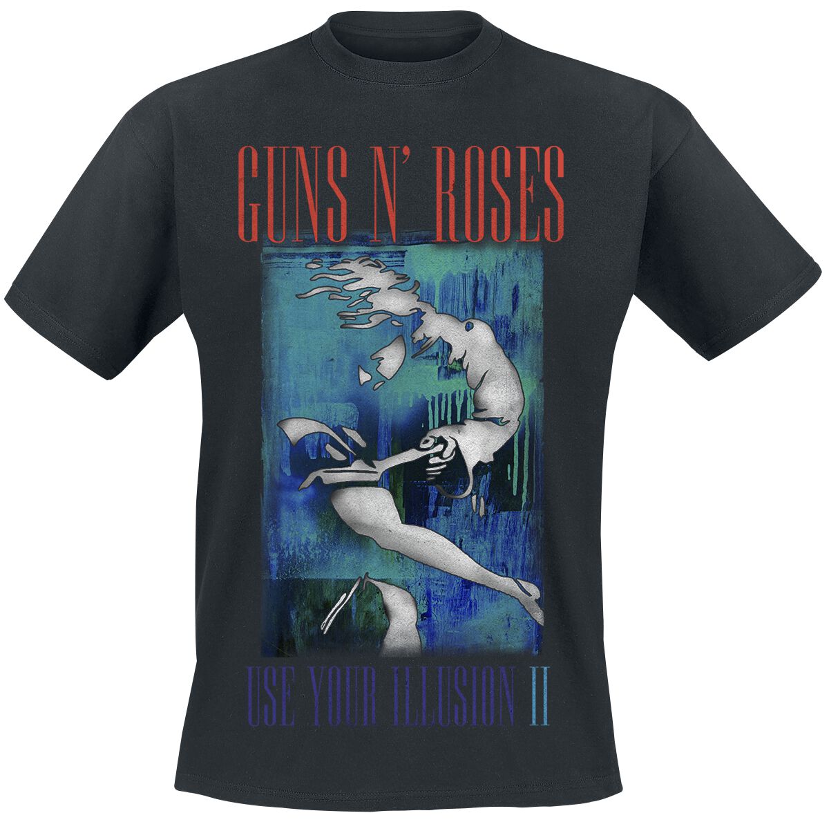 0602438730742 - Guns N Roses Use Your Illusion Watercolored T-Shirt schwarz in S