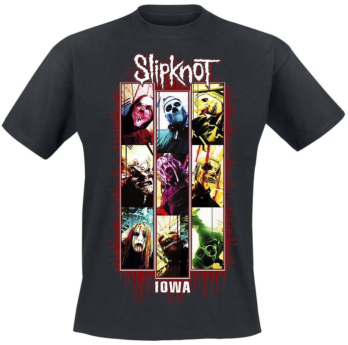 0602438759729 - Iowa Band Splatter T-Shirt schwarz in XXL