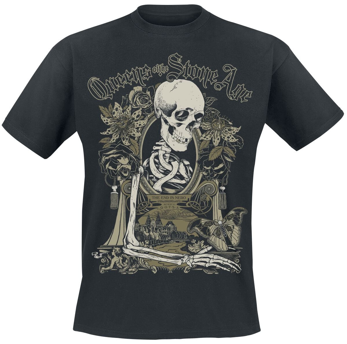 0602465773293 - Flourish Skull T-Shirt schwarz in M