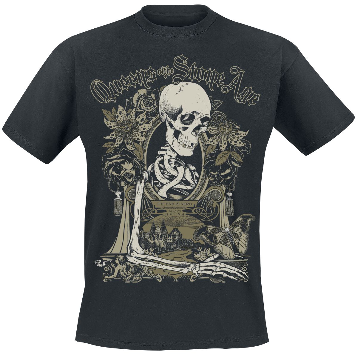 0602465773323 - Flourish Skull T-Shirt schwarz in XXL