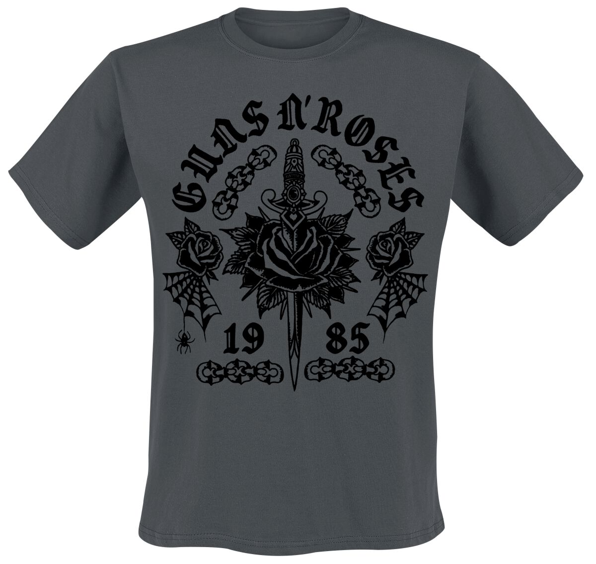 0602475011361 - Guns N Roses Rose Tattoo T-Shirt charcoal in S