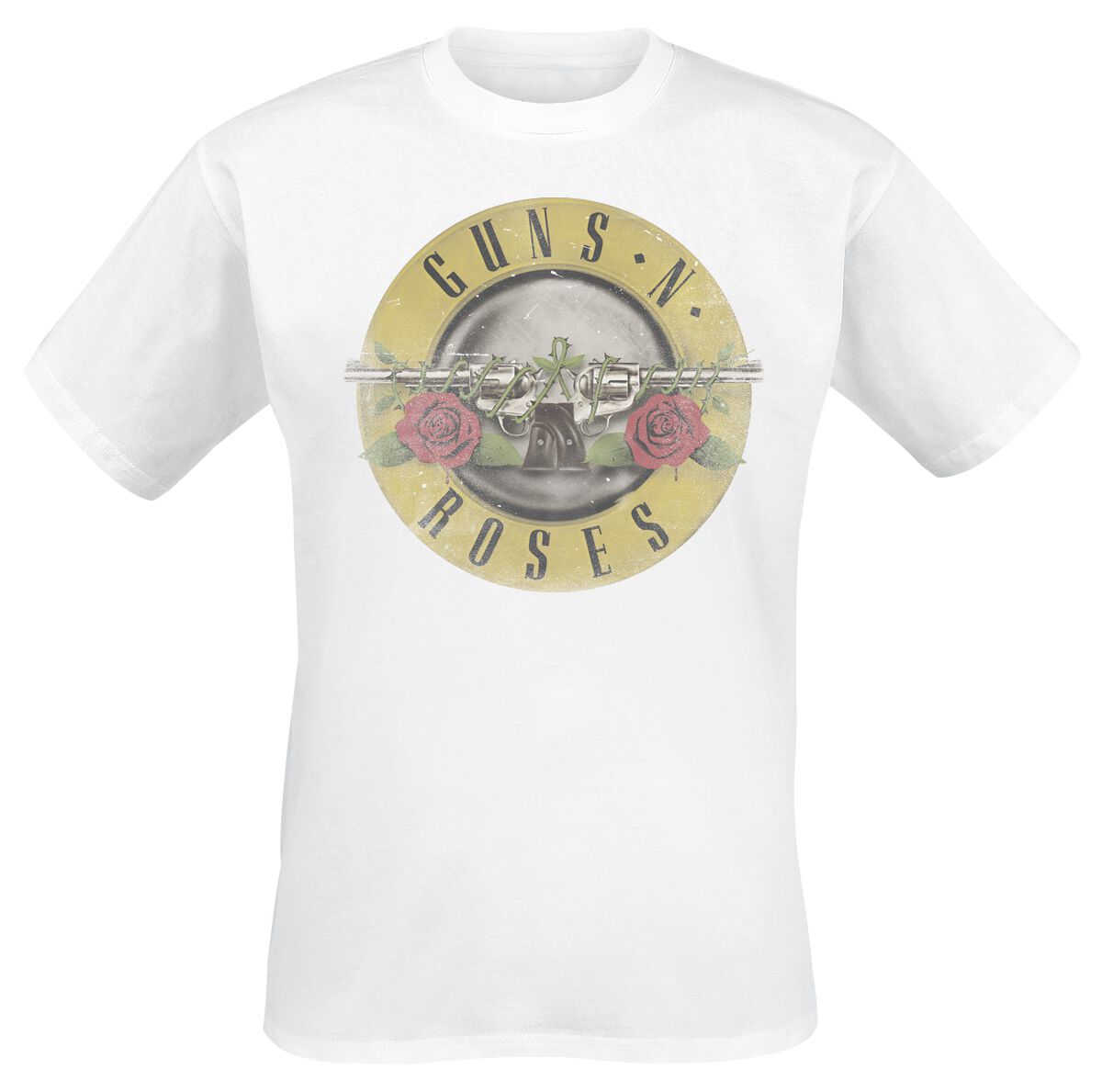 0602478742149 - Guns N Roses Distressed Bullet T-Shirt weiß in 3XL 0602478742149 - Guns N Roses Distressed Bullet T-Shirt weiß in 3XL