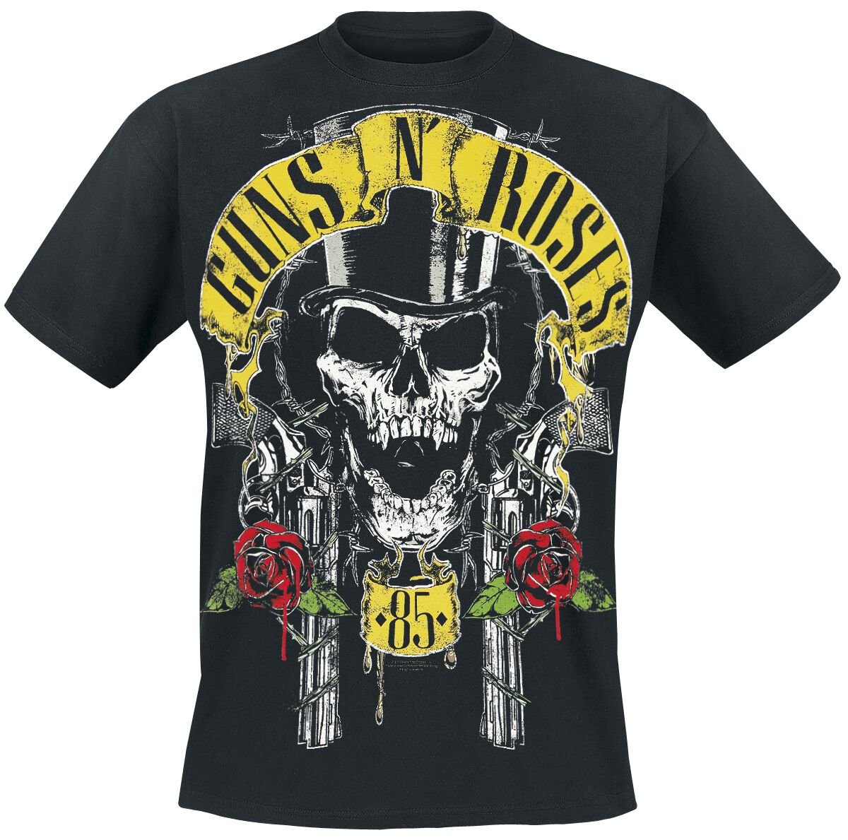 0602557844689 - Guns N Roses Top Hat T-Shirt schwarz in 5XL