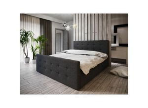 0602728212330 - Fun Moebel - Boxspringbett Bett hugo -Variante a- 160x200cm Schwarz inklBettkasten