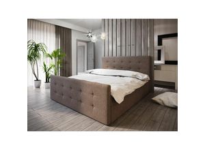 0602728212392 - Fun Moebel - Boxspringbett Bett hugo -Variante a- 180x200cm Braun inklBettkasten