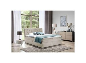 0602728226153 - Boxspringbett Schlafzimmerbett carlita 140x200cm Beige