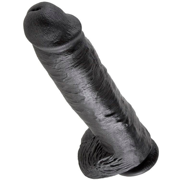 0603912350296 - - 11 DILDO SCHWARZ MIT EIER 28 CM