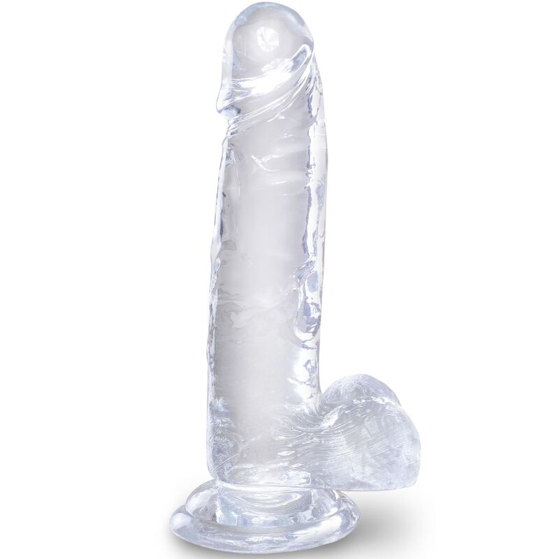 0603912758849 - - CLEAR REALISTISCHER PENIS MIT EIEREN 152 CM TRANSPARENT