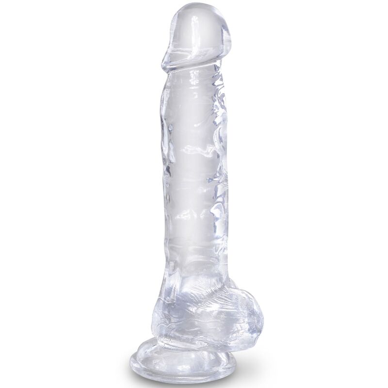 0603912758863 - - CLEAR REALISTISCHER PENIS MIT EIEREN 165 CM TRANSPARENT