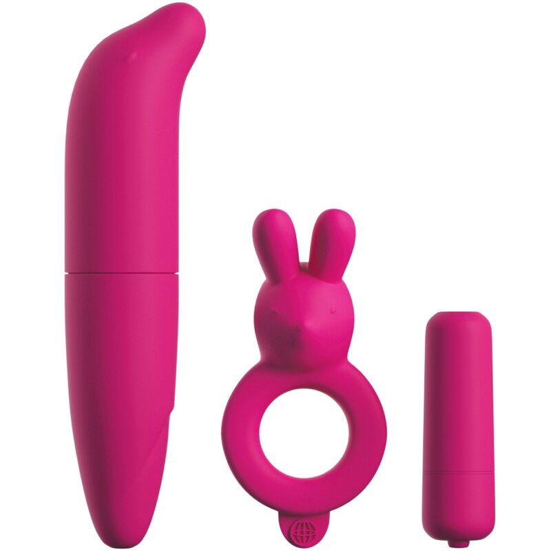 0603912765809 - - KIT FÜR PAARE MIT RING BULLET UND ROSA STIMULATOR