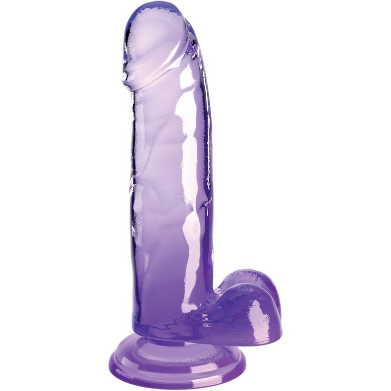 0603912774986 - - CLEAR REALISTISCHER PENIS MIT KUGELN 152 CM LILA